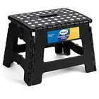  9  Folding Step Stool For Adults kids non-slip Folding Stools 9 Inch Black
