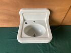 Small Antique 14x13 High Back White Hajoca Wall Mounted Dental Sink Vtg 413-24e