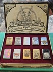 Collectors 10 Harley-davidson Genuine Zippo Lighters In Tin Case 7-03  98  2-97