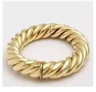 Antique   Estate 18k Yellow Gold Over Hinged Heavy Dome Bangle 7 5 bracelet Rare