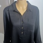 Sleepwear Women s Small Black Rolled Sleeve Long Shirt Dress Bobi Black La New