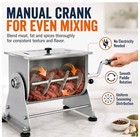 25 Lb Manual Tilting Meat Mixer  4 3 Gallon Stainless Steel Sausage Mixer For   