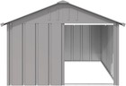 Dog House Outdoor Kennel - Gray Galvanized Steel Pet Shelter
