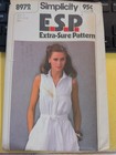 Vintage Simplicity 8972 Esp Dress Pattern Size 8-16 Uncut Ff Complete