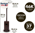 46 000 Btu Portable Outdoor Propane Patio Heater With Wheels  Commercial   Resid