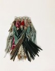 Raviani Brindle Hair Fringe Keychain Tq Leather Crystal Bag Charm