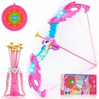 Kids Bow And Arrow Set  Led Light-up Archery Toys  Unicorn Theme For Girls