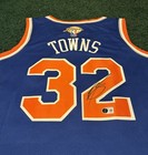 Karl Anthony Towns Autographed New York Knicks Nba Finals Jersey Beckett Coa