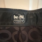 Coach Black Signature Monogram Shoulder Bag Snap W  Detachable Strap Silver