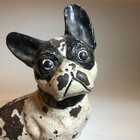 Sitting French Bulldog Or Boston Terrier Antique Cast Iron Doorstop 