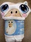 Hooded Unicorn Blanket Kids Plush Warm Cover -up  soft  Birthday 40 X 47 5