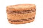 Vtg Northwest Coast Nootka Lidded Design Basket Large Native American Makah 6 5 