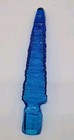 Blenko Turquoise Omnibus Stopper Garden Spear Etched Blenko 2022  First Quality