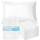 Disposable Pillow Case Covers Standard Size - White Pillow Cases Bulk Set 15