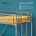 Twin Loft Bed With Stairs Flat Steps For Kids Adults Gray Metal