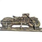 Vintage Brass Harley Davidson Motorcycle Wall Hanging Key Holder 6 25   x2 75   