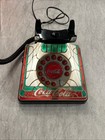 Coca-cola Tiffany Style Stained Glass Look Light Up Vintage Retro Coke Telephone