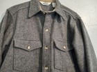 Vintage Woolrich Shirt Jacket Men s Medium Gray Heavy Wool Shacket Button Down