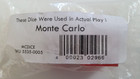 Monte Carlo Casino Las Vegas Pair Of Craps Dice Used In Play Red Sealed Package