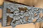 Heavy Cast Iron Metal Art Bench Cherub Flowers Salvage 44 75    Long Window Grate