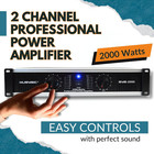 Stereo Audio Amplifier-2000watts Amplifier Audio- 2 Channel Power Amplifier Syst