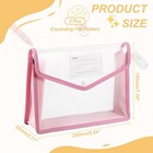 2 Pack B5 Plastic File Folders W  Snap Closure Pink Horizontal