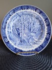 Virginia Luray Caverns Blue Staffordshire Transferware Vintage Souvenir Plate