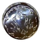 Vintage Gorham  west Germany  Silver Lid Crystal Bowl  Powder Jar Or Trinket Box