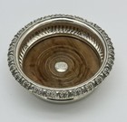 Wine Bottle Coaster  English Sterling  Georgian Period Sheffield 1822 Hallmarks 