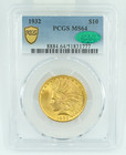 1932 Pcgs   Cac Ms64  10 Gold Indian Gold Shield Certifed