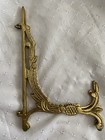 Vtg 9    Brass Folding Easel Plate Picture Display Holder Stand Ornate