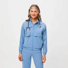 Figs Women Sydney Performance Jacket  ceil Blue black navy  xs-xl 