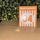Whataburger Table Tent Markers - Individual Restaurant Order Number 94