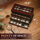 Adjustable Rock Display Case - Rock Collection Box - Crystal Storage Organizer -