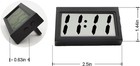 Car Dashboard Digital Clock - With Jumbo Lcd Time   Day Display - Mini Black 