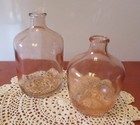 2 Pinky Peach Glass Decorative Bottles 5    4 
