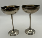 Silver Plated Champagne Sherbet Goblets Lot Of 2 - 7 Inches High