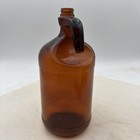 Vintage Amber Brown Glass 2 Quart Purex Bleach Jug W  Open Handle 10 5    G8