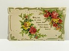 German Die-cut Victorian Religious Verse Matthew 5 8 Blessed Pure Heart Embossed