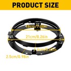 2x Black 7  Headlight Round Mounting Bracket Ring For Jeep Wrangler Jk 2007-2016