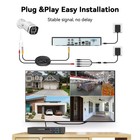 Wired Security Camera System Outdoor  4x 3mp Bullet Cctv Camera  500g Hdd