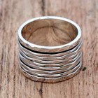 925 Sterling Silver Band  Spinner Meditation Handmade Ring Jewelry All Size-d12
