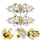 2pcs Bridal Shoe Clips Rhinestone Shoe Decorations Wedding Bride Shoe Clips