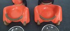 Vintage Chalk Pair Blackamoor Genie Arabian Table Top Art Sculptures Statues