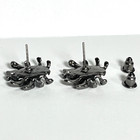 Rhinestone Spider Earrings Studs Black Gray Punk Goth Biker Witch Bugs
