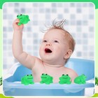 50 Pcs Rubber Frogs Squeak And Floating Green Frog Bath Toys Swimming Bathtub Sh