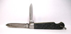 Rare Vintage Central Shoe Company Advertising Folding 2 Blade Knife
