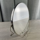 Vtg Tabletop Vanity Dressing Mirror 10  W  Wire Easel Stand Art Deco Mid Century