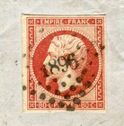 Rare 1857 Folded Cover From Marseille With An Xf Yvert   17ad Vermillonn   Fonc  