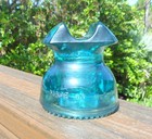 Nice Aqua Cd 252 Hemingray Cable Style Glass Insulator  t 